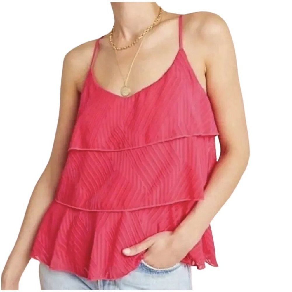 Amadi Tank Top Women’s Tiered Medium Pink
